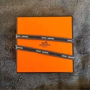 Hermes Scarf Nano Box Built In Ribbon 4.25x4.25”